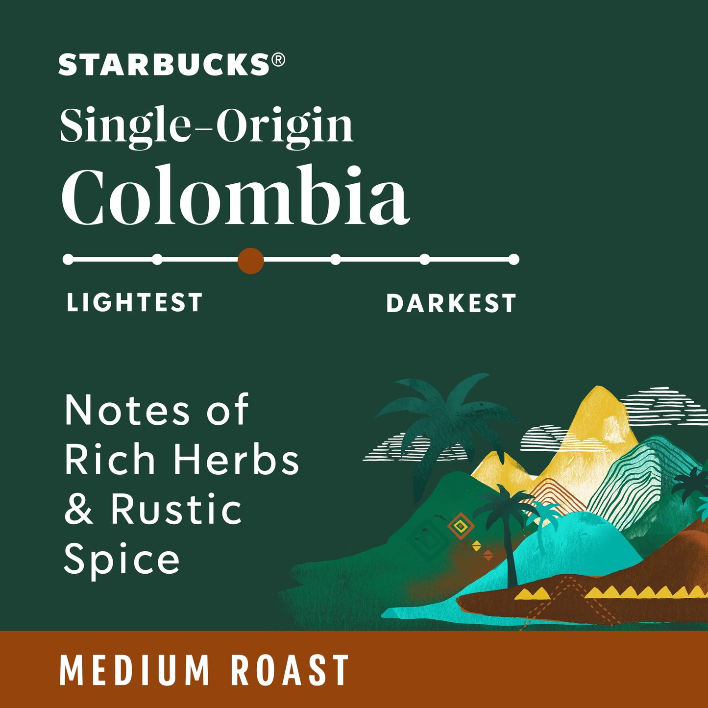 Starbucks Colombia Ground Coffee, Medium Roast, 12 oz