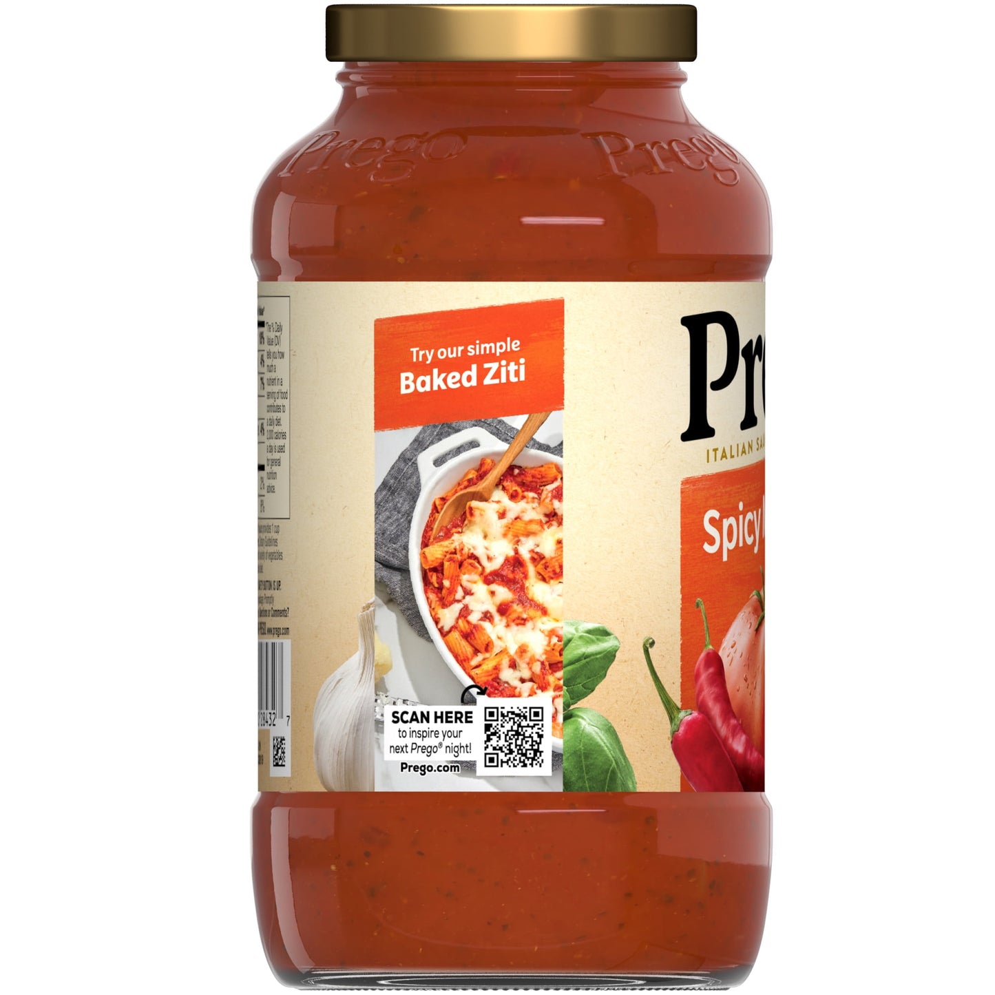 Prego Spicy Marinara Pasta Sauce, 24 oz Jar