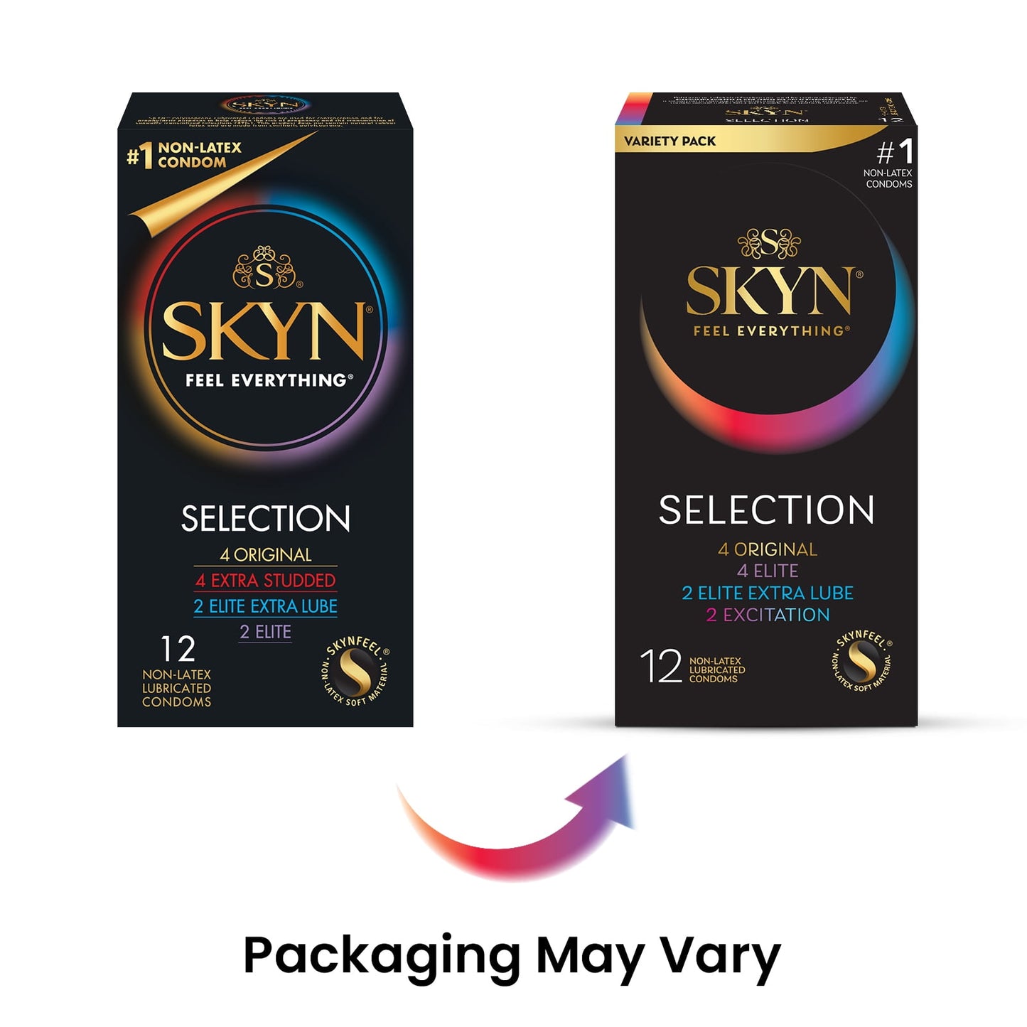 SKYN Selection Variety Pack Non-Latex Condoms, 12 Count 