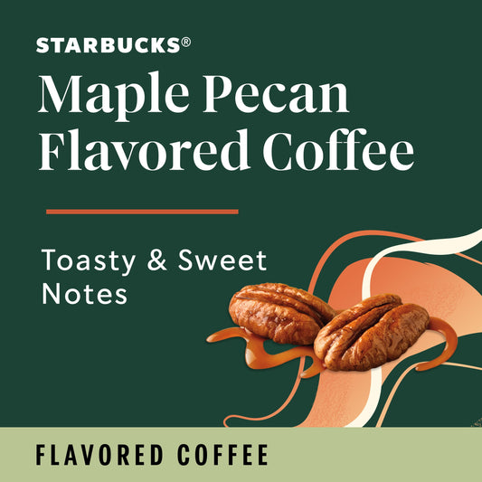 Starbucks Arabica Beans Maple Pecan, Light Roast, Ground Coffee, 17 oz