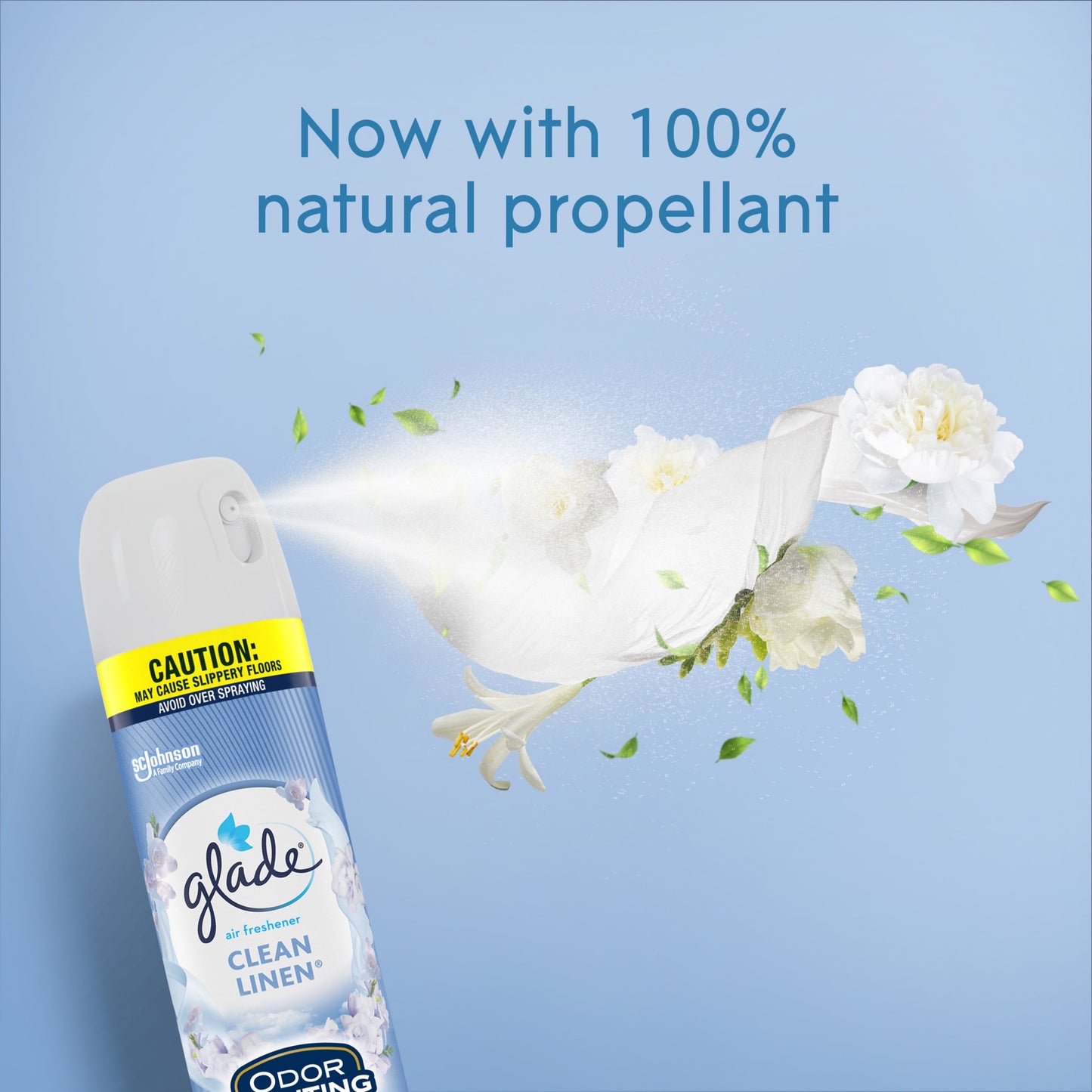 Glade Aerosol Spray, Air Freshener for Home, Clean Linen Scent, Fragrance Infused with Essential Oils, Invigorating and Refreshing, with 100% Natural Propellent, 8.3 oz