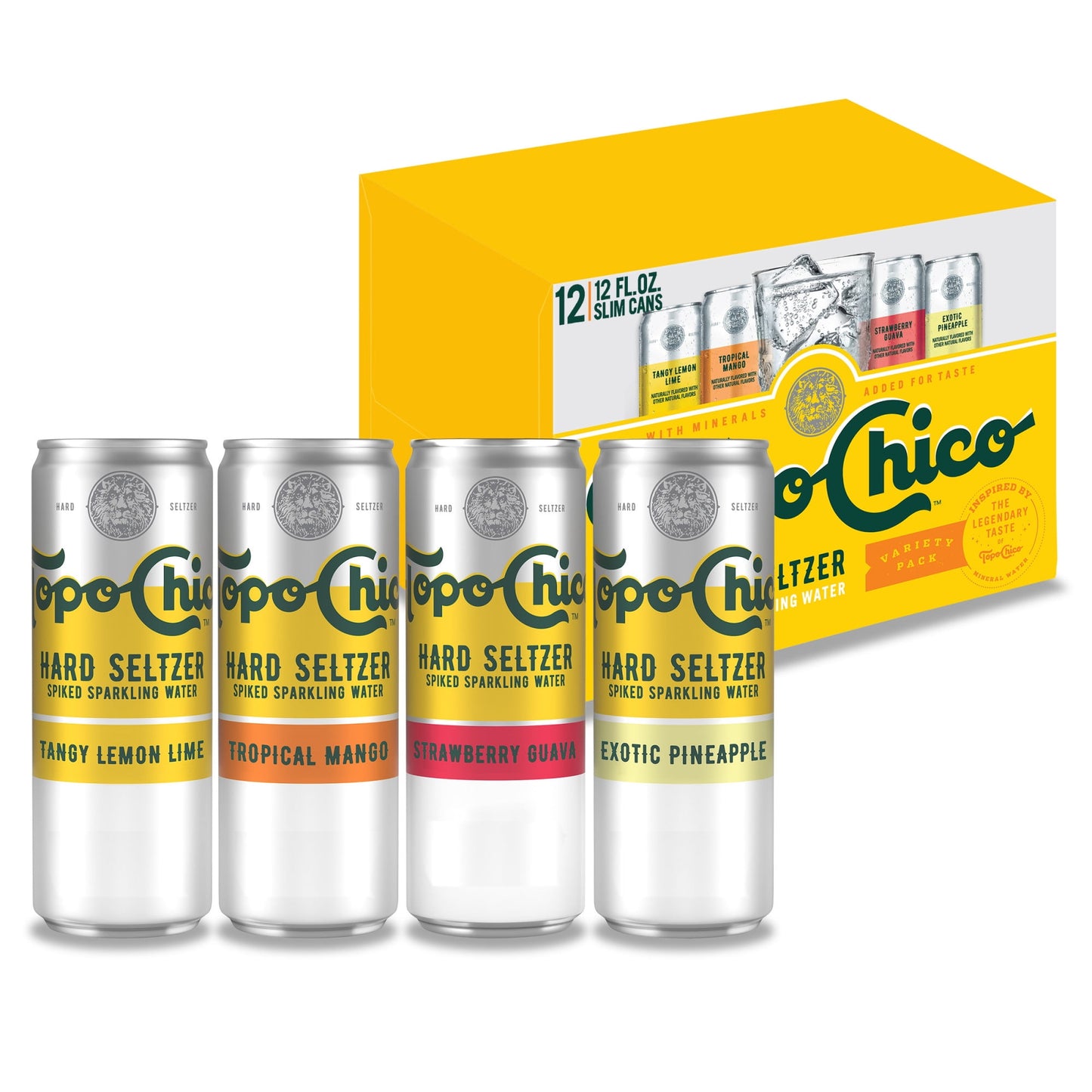 Topo Chico Variety Pack Hard Seltzer, 12 Pack, 12 fl oz Cans, 4.7% ABV
