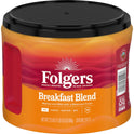 Folgers Breakfast Blend Ground Coffee, Smooth & Mild Coffee, 22.6 Ounce Canister