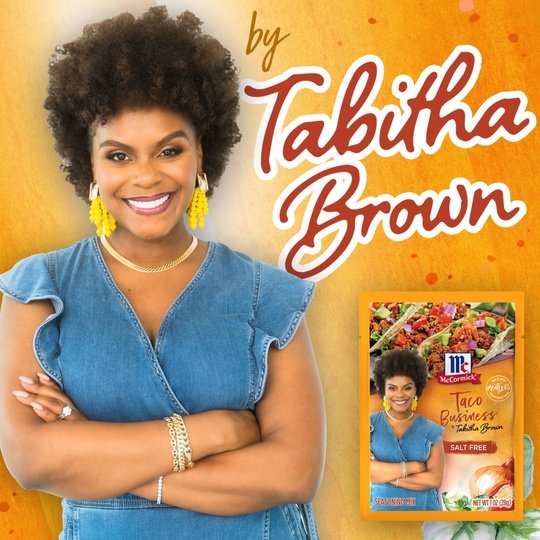 McCormick Salt Free Taco Business by Tabitha Brown Seasoning Mix, 1 oz Mixed Spices & Seasonings