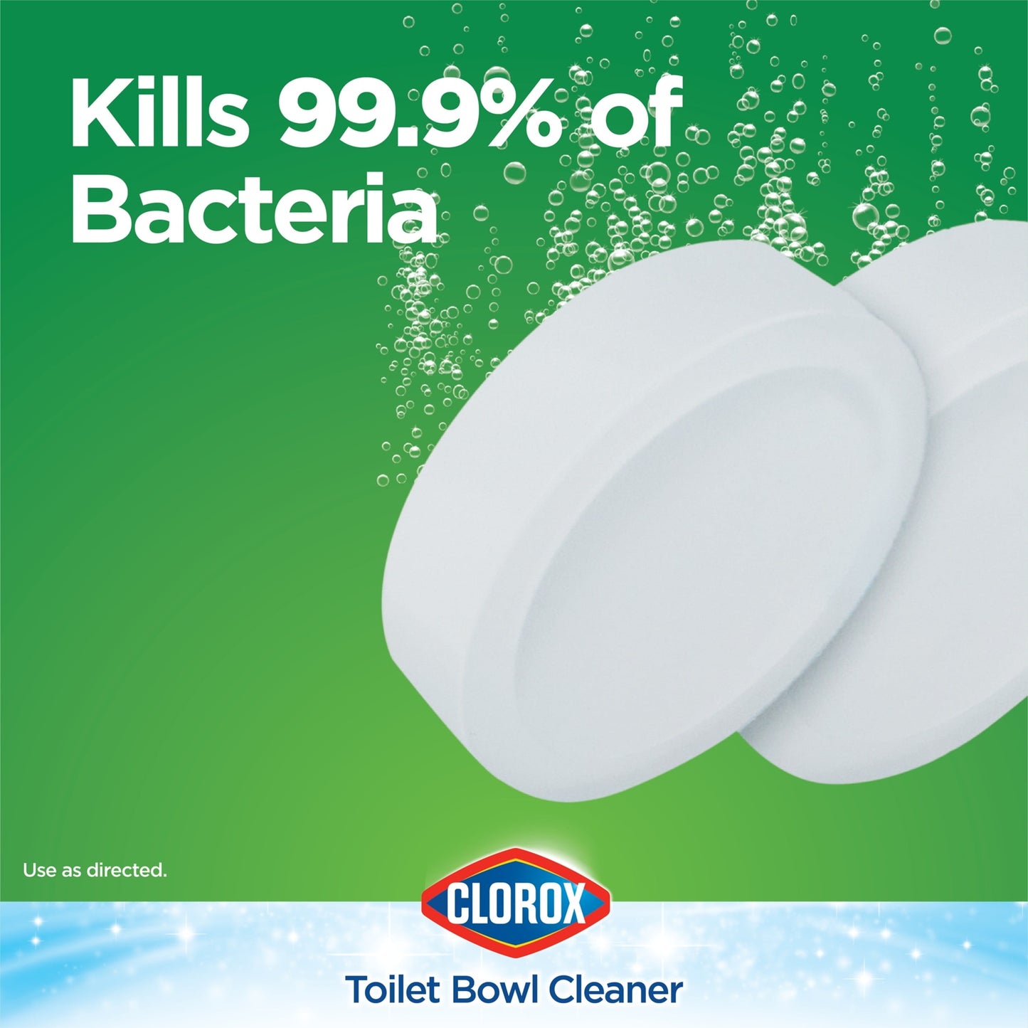 Clorox Bleach Automatic Toilet Bowl Cleaner Tablets, 2 Pack