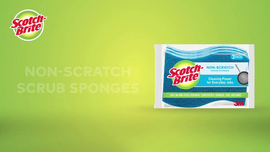 Scotch-Brite Zero Scratch Non-Scratch Scrub Sponges, 3 Scrubbing Sponges