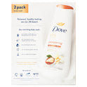 Dove Pampering Long Lasting Gentle Body Wash Twin Pack, Shea Butter and Vanilla, 20 fl oz