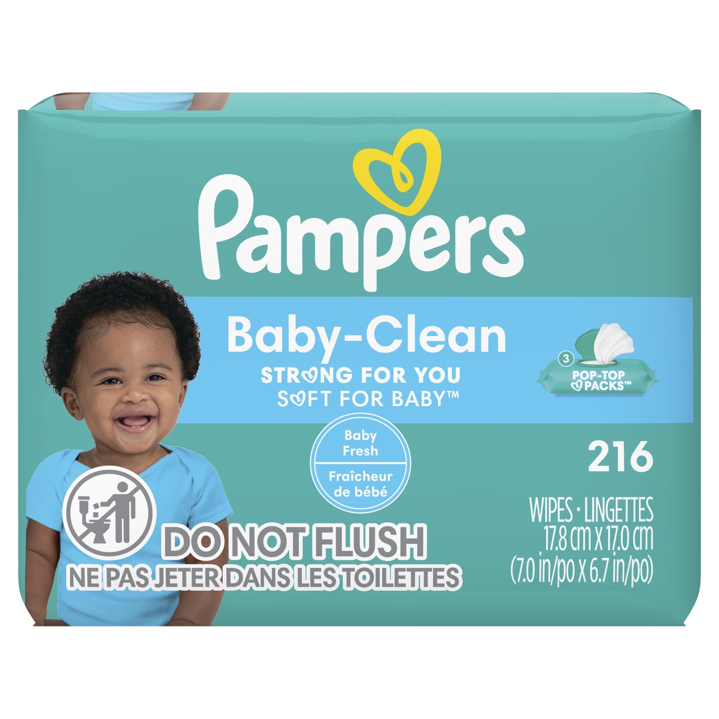 Pampers Baby Fresh Baby Wipes 3X Flip-Top Packs 216 Wipes