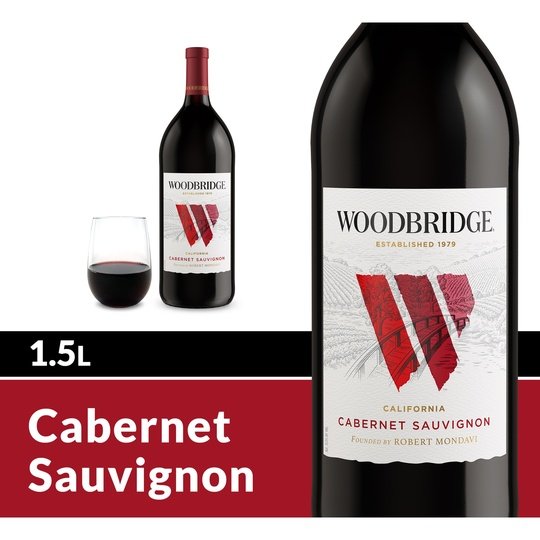 Woodbridge Cabernet Sauvignon Red Wine, 1.5 L Bottle, 13.5% ABV