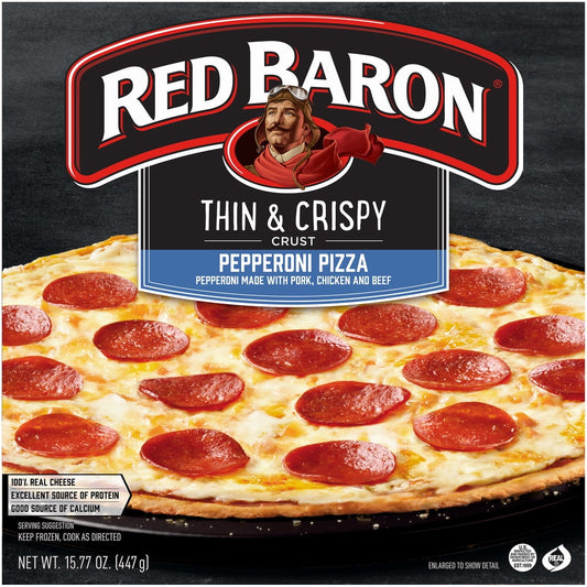 Red Baron Thin Crust Pepperoni Frozen Pizza 15.77oz