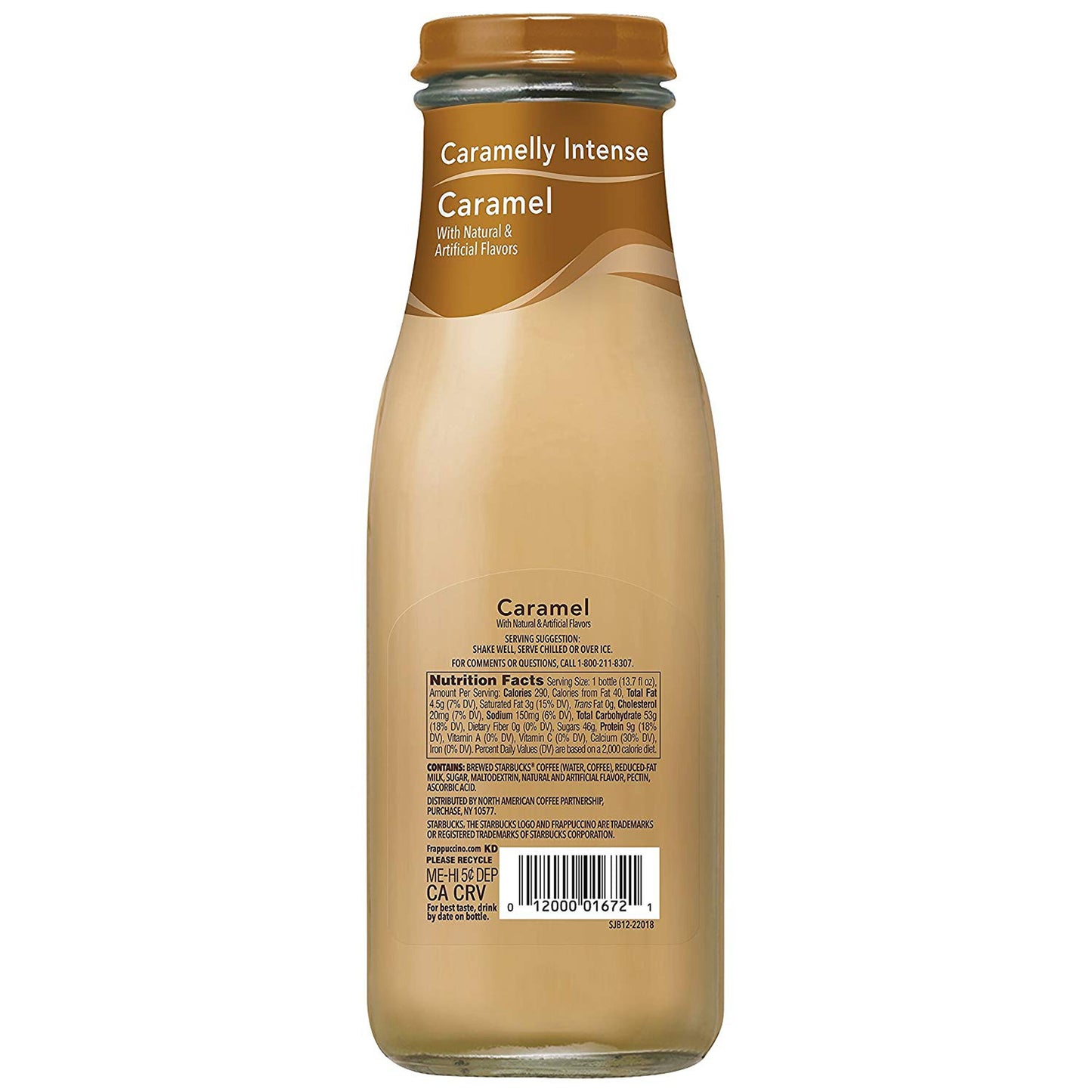 Starbucks Frappuccino Caramel Iced Coffee 13.7 oz Bottle