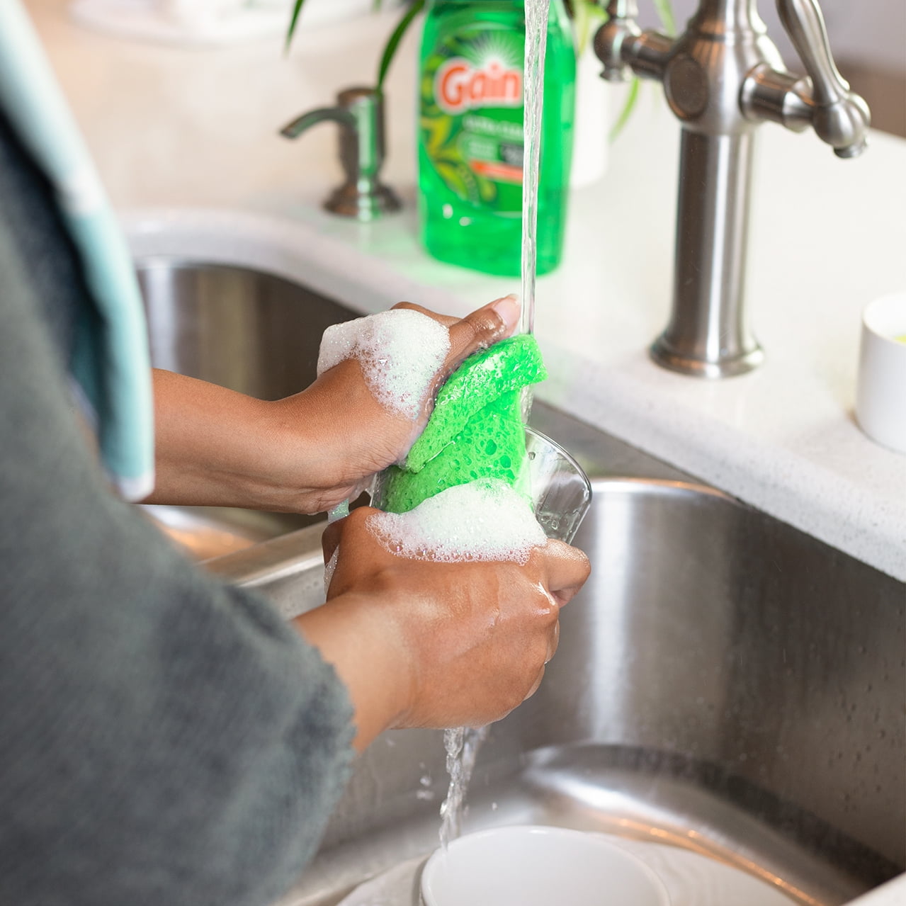 Gain Ultra Dishwashing Liquid Dish Soap, Original Scent, 90.0 fl oz