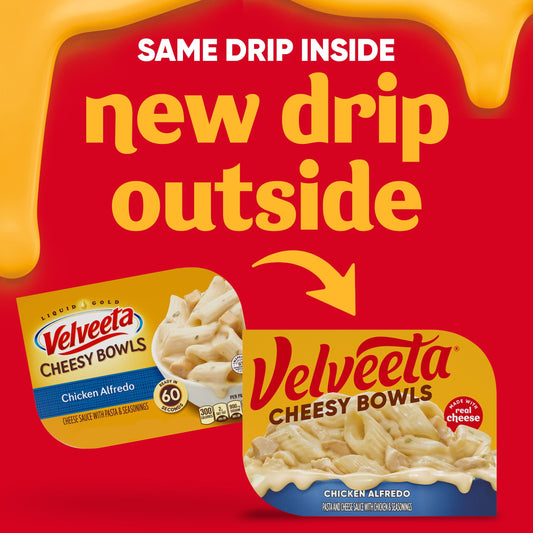 Velveeta Cheesy Bowls Chicken Alfredo Microwave Meal, 9 oz Tray