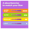 Tampax Radiant Tampons with LeakGuard Braid, Super Absorbency, 14 Count