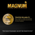 TROJAN Magnum Ecstasy Large Size  Lubricated Condoms, 10 Count