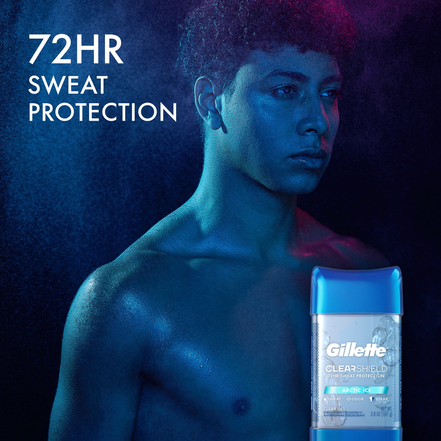 Gillette Antiperspirant Deodorant for Men, Clear Gel, Arctic Ice, Twin Pack, 3.8 oz