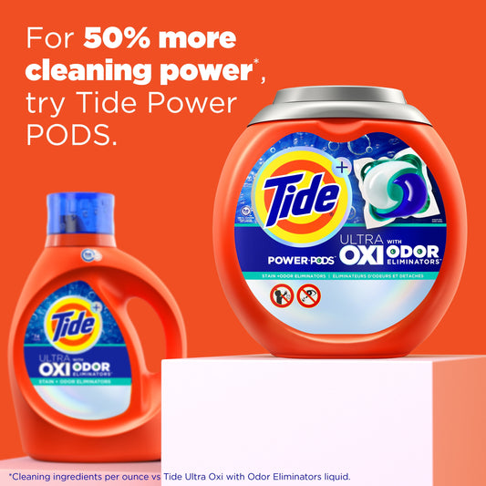 Tide Ultra Oxi with Odor Eliminators Liquid Laundry Detergent, 94 Loads, 146 fl oz