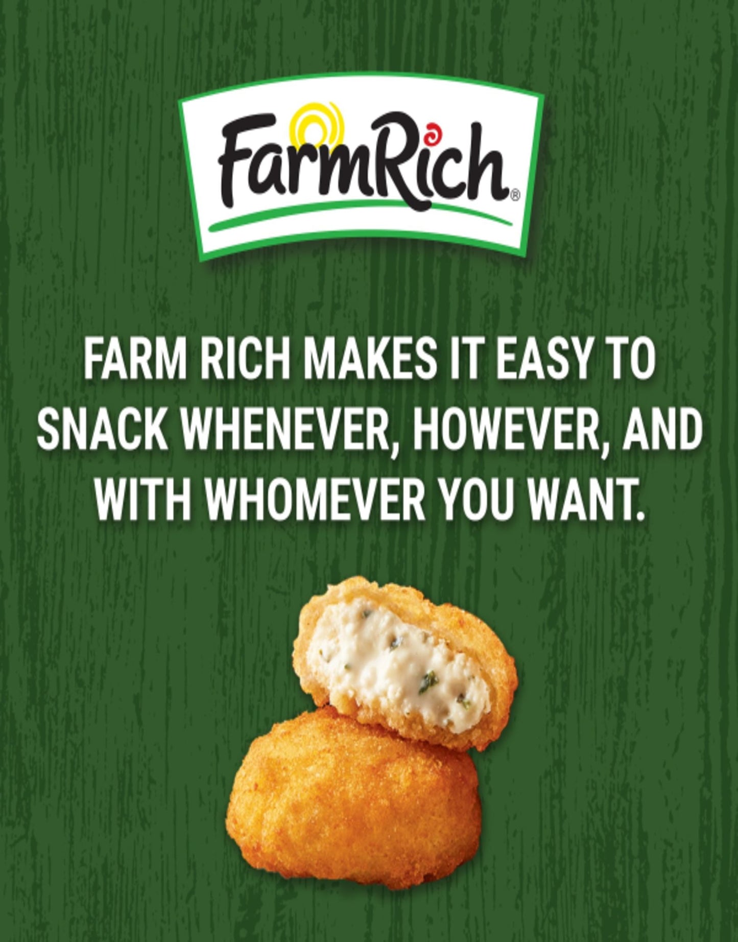 Farm Rich Breaded Goat Cheese Bites, Regular, 15 oz (Frozen)