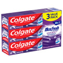 Colgate Max Fresh Knockout Toothpaste, Whitening Toothpaste with Mini Breath Strips, Mint Fusion, 3 Pack, 6.3 Oz Tubes