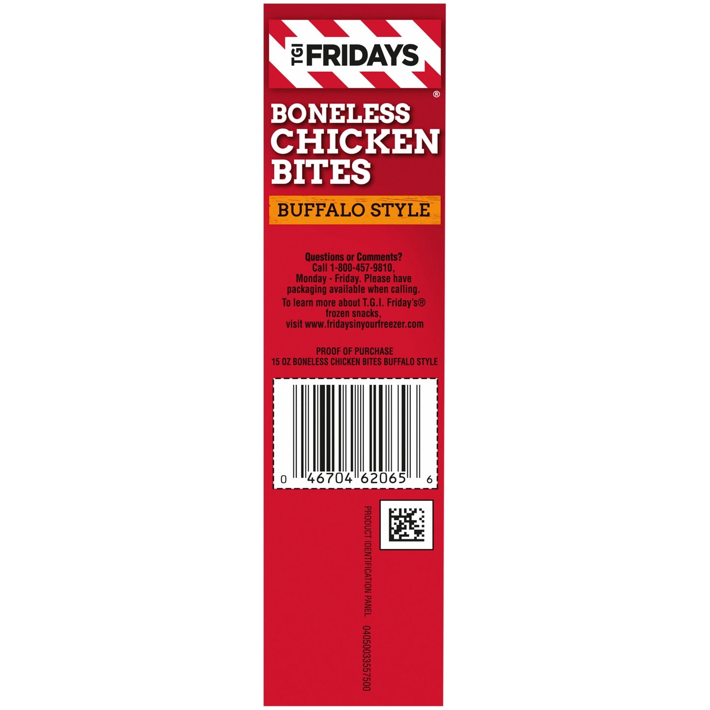 TGI Fridays Frozen Snacks & Appetizers Buffalo Style Boneless Chicken Bites, 15 oz Box Regular