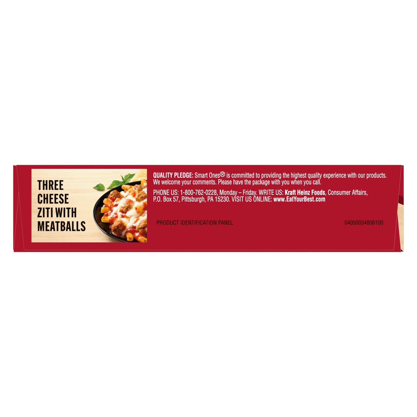 Smart Ones Three Cheese Ziti with Meatballs Frozen Meal, 9 Oz Box