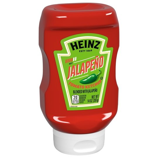 Heinz Tomato Ketchup Blended With Jalapeno, 14 oz Squeeze Bottle