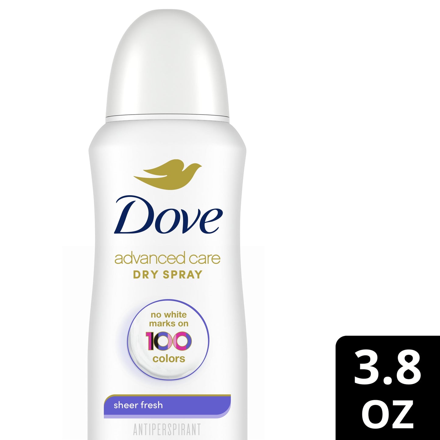 Dove Advanced Care Long Lasting Antiperspirant Deodorant Dry Spray, Sheer Fresh, 3.8 oz