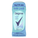 Degree Long Lasting Women's Antiperspirant Deodorant Stick Twin Pack, Shower Clean, 2.6 oz