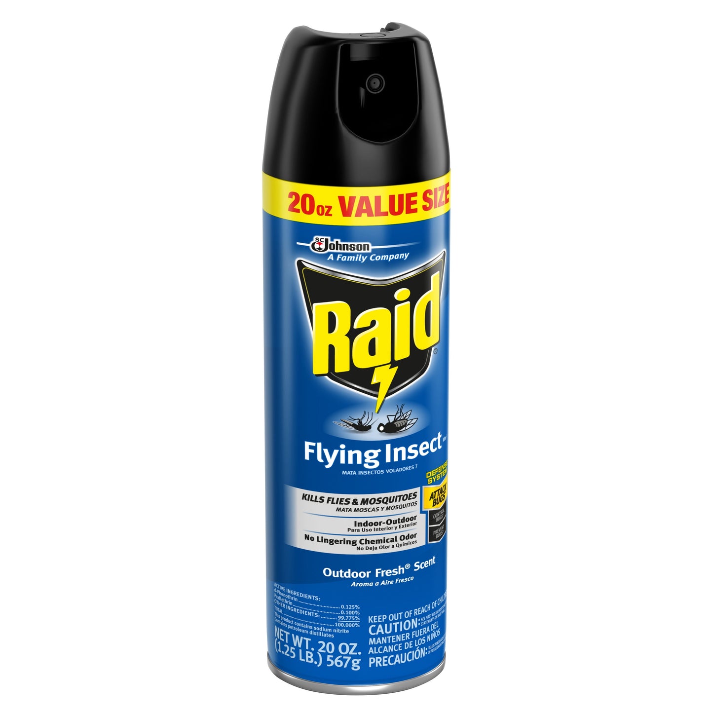 Raid Flying Insect Killer 7, Insecticide Aerosol Spray, Outdoor Fresh, 20 oz