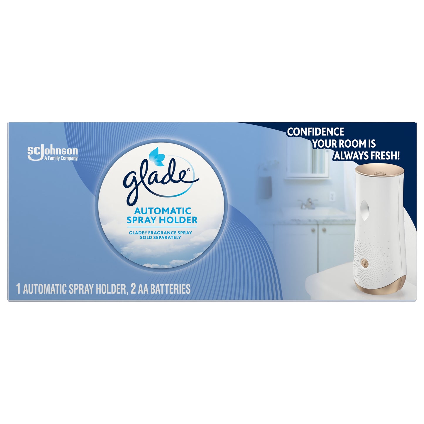 Glade Automatic Spray Holder 1 CT, Battery-Operated Holder for Automatic Spray Refill,  10.2 oz