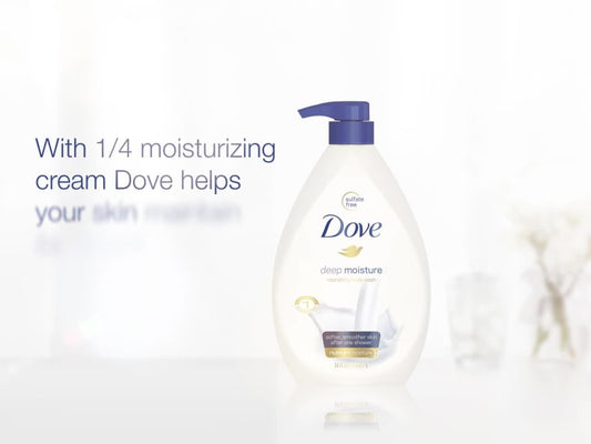 Dove Deep Moisture Nourishing Long Lasting Body Wash, 30.6 fl oz