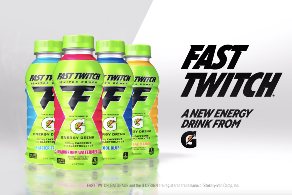 Fast Twitch Energy drink from Gatorade, Tropical Mango, 12 fl oz