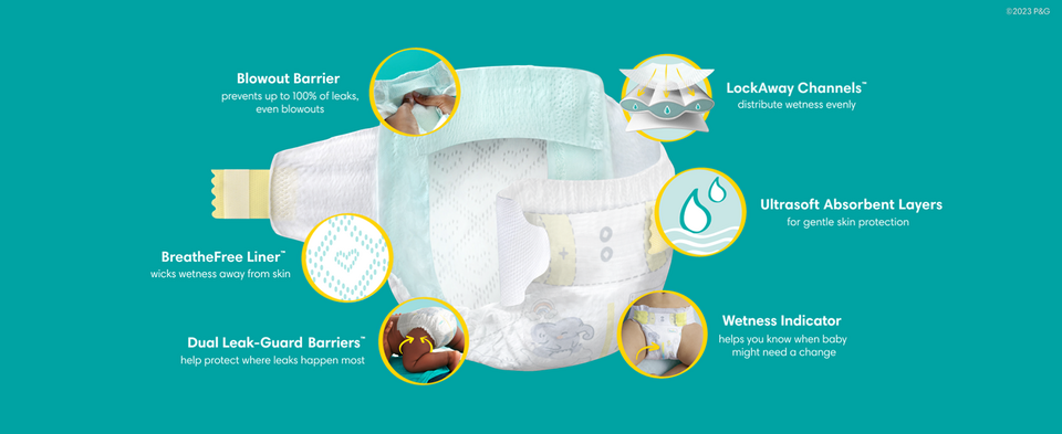 Pampers Swaddlers Diapers, Size 3, 26 Count