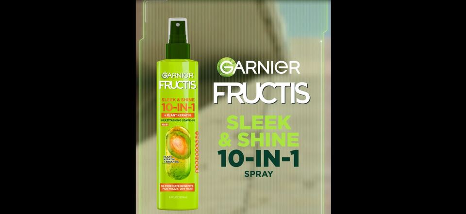 Garnier Fructis Sleek and Shine Leave In Conditioner with Argan Oil, 10.2 fl oz