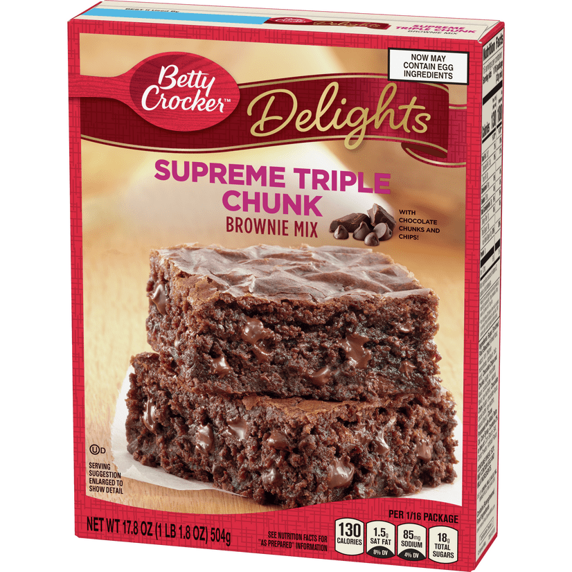 Betty Crocker Delights Triple Chunk Supreme Brownie Mix, 17.8 oz