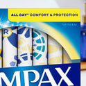 Tampax Pearl Tampons Trio Multipack with LeakGuard Braid, Light/Regular/Super Absorbency, 47 Ct