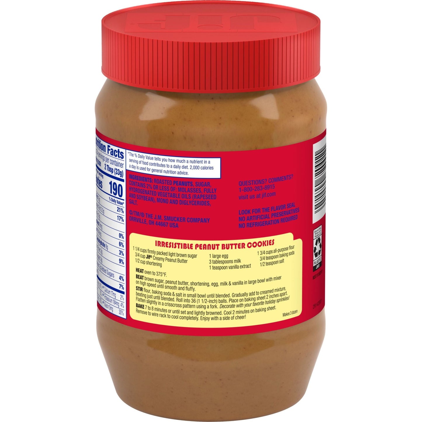 Jif Creamy Peanut Butter, 40-Ounce Jar