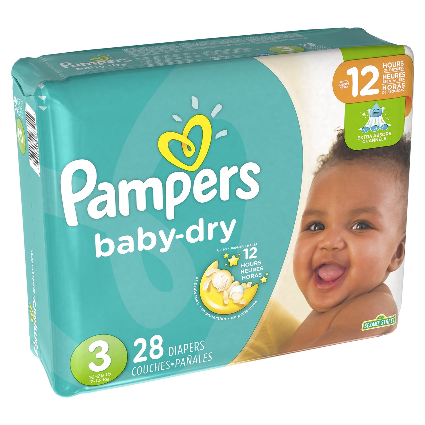 Pampers Baby-Dry Diapers, Size 3, 28 Count