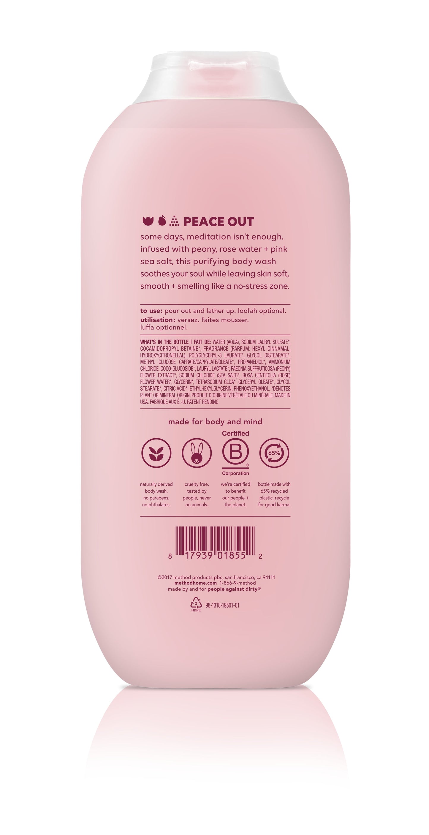 Method Body Wash, Pure Peace, 18oz