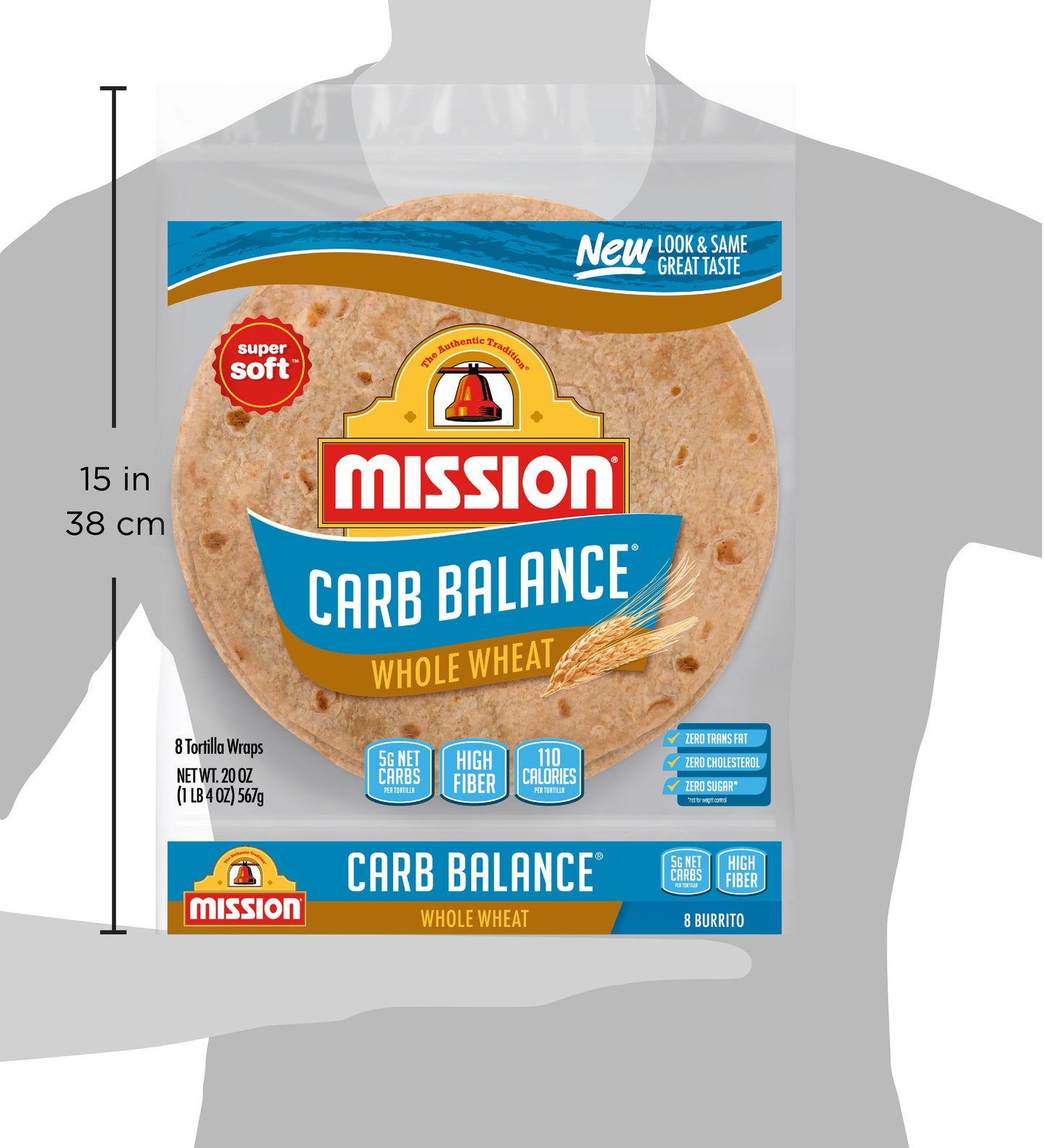 Mission Carb Balance Burrito Whole Wheat Tortillas, 8 Count