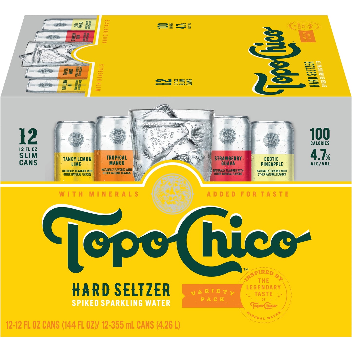 Topo Chico Variety Pack Hard Seltzer, 12 Pack, 12 fl oz Cans, 4.7% ABV
