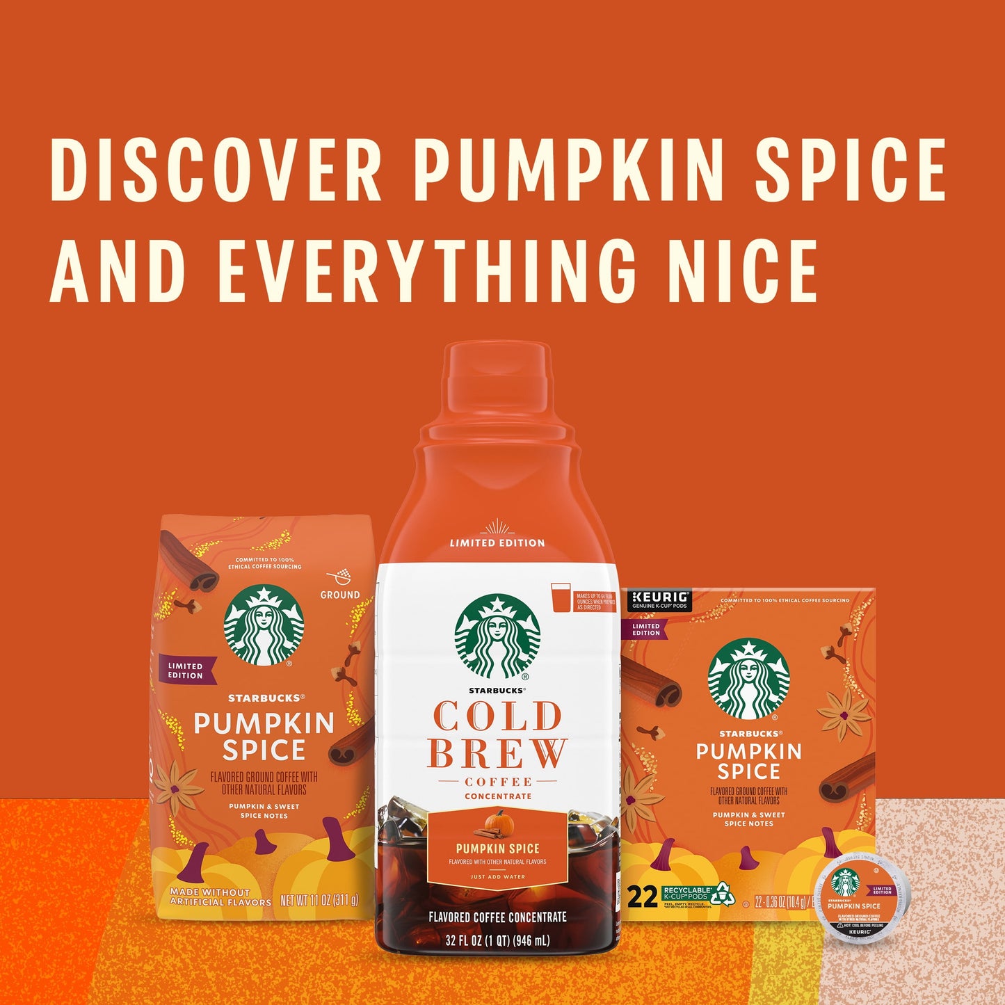 Starbucks Pumpkin Spice Naturally Flavored Ground Coffee, 100% Arabica, Limited Edition, 1 Bag (17 Oz)