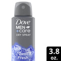 Dove Men+Care Long Lasting Antiperspirant Deodorant Dry Spray, Cool Fresh, 3.8 oz