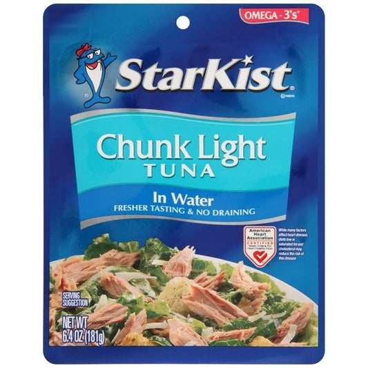 StarKist Chunk Light Tuna in Water, 6.4 oz Pouch