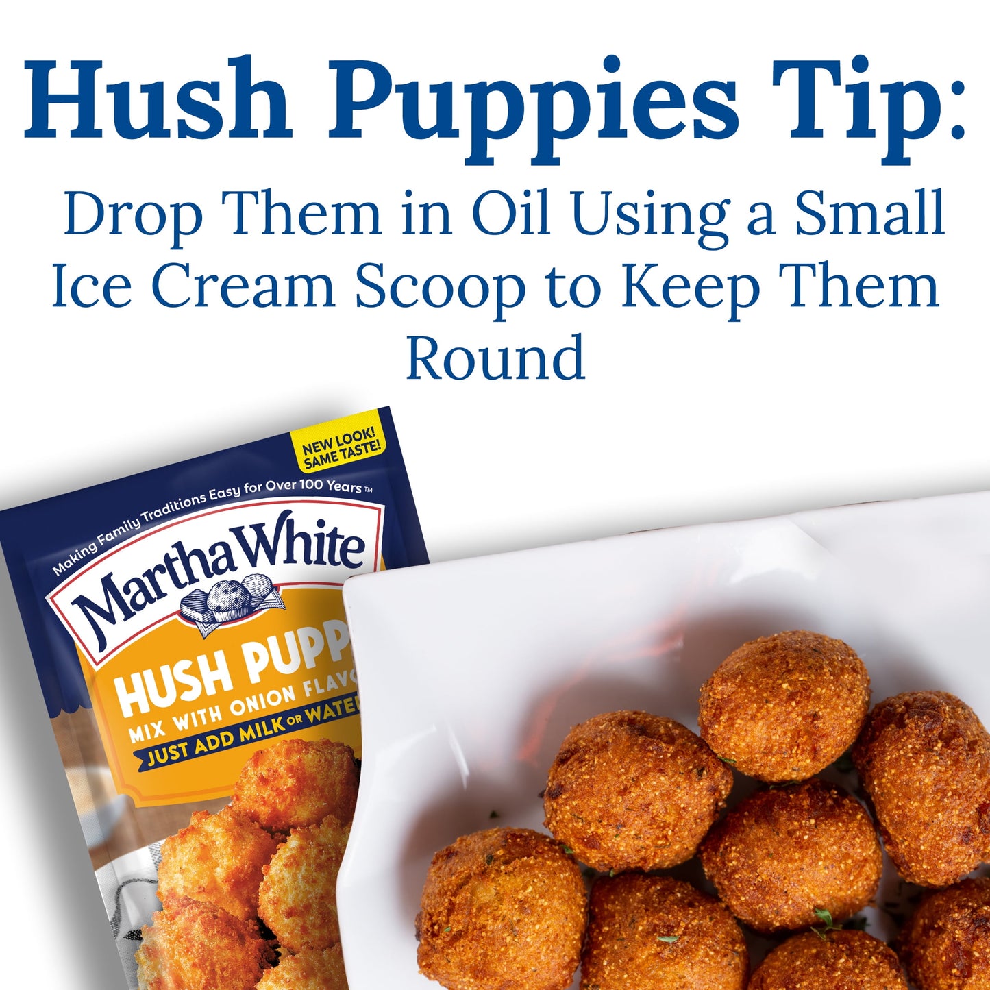 Martha White Hush Puppy Mix With Onion Flavor, 8 Oz Pouch