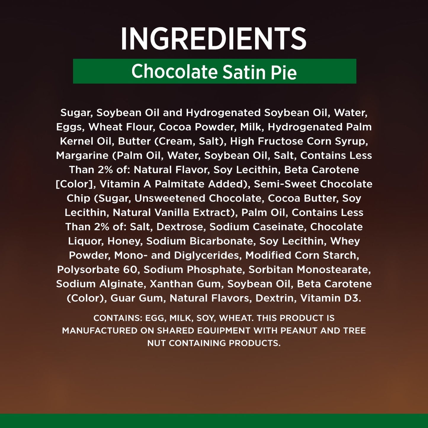 Marie Callender's Chocolate Satin Pie, 25.6 oz (Frozen)