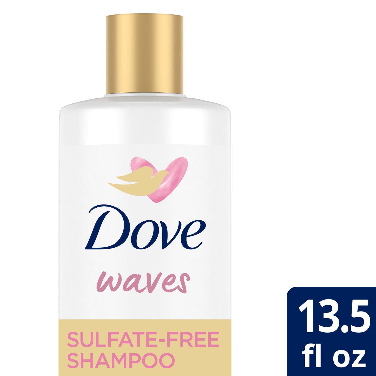 Dove Love Your Waves Hydrated Daily Shampoo for Curly Hair with Raw Shea Butter, 13.5 fl oz