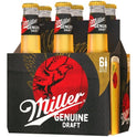 Miller Genuine Draft Lager Beer, 6 Pack, 12 fl oz Bottles, 4.7% ABV