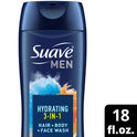 Suave Men 3 in 1 Mens Body Wash, Hair, Face and Body Wash, 18 oz