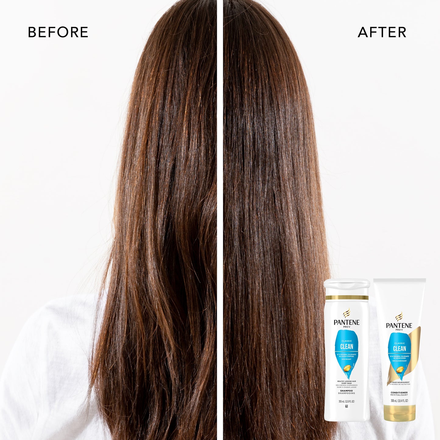 Pantene Pro-V Classic Clean 2in1 Shampoo + Conditioner, All Hair Types, 17.9 fl oz